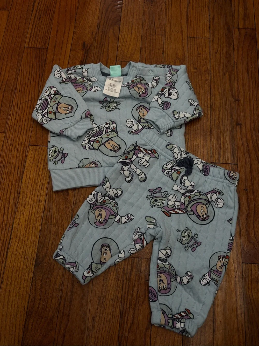 Disney Light Blue Buzz Lightyear Pajama Set for Kids